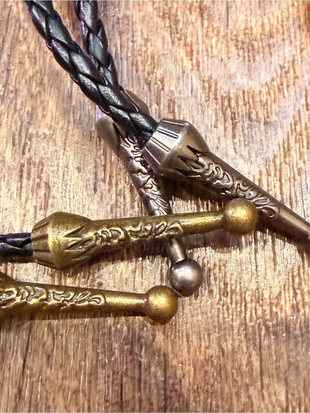Vintage Handmade Western Leather Bolo Ties